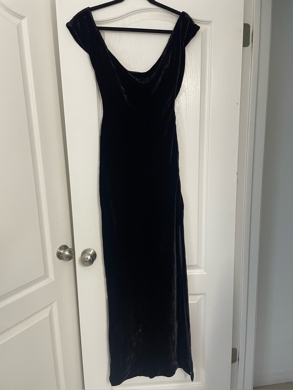Richard Tyler Couture vintage silk velvet dress US full length gown evening